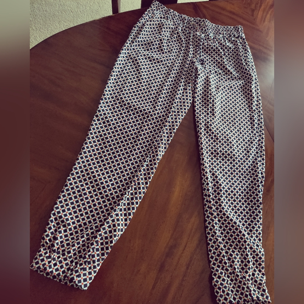 Michaels Women's Navy and White Patterned JOGGERS